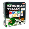 Mexican Train in Tin  91 double 12 dominoes